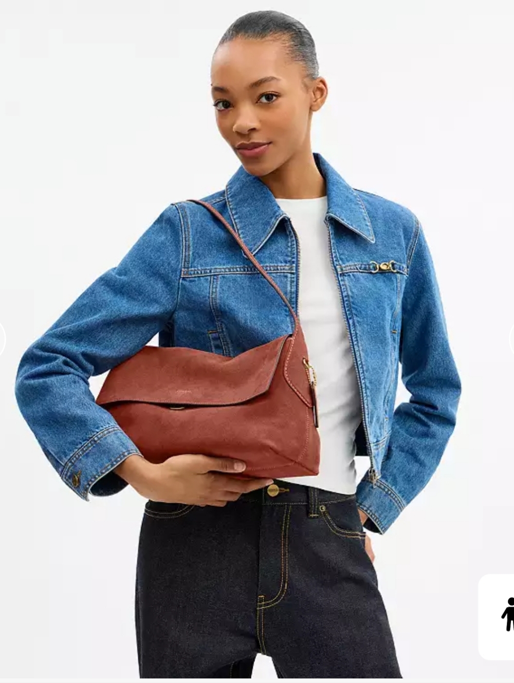 Coach Brown Suede Shoulder Bag - Picture 2 of 12